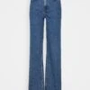 Slfalice Wide Long - Relaxed Fit Jeans - Mid Blue