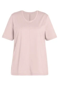 Ulla Popken T-Shirt Basic - Vieux Rose Clair