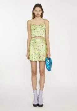Glamorous Daisy- Minirok - Lime Multi Daisy