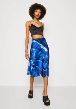 Monki A-Lijn Rok - Blue Bright/Blue -Only Mode Winkel 31d36aba8c9f4754a499af4bffa1220a