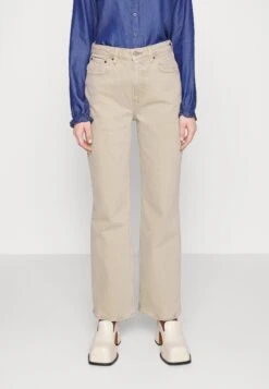 Abercrombie & Fitch Curvy - Relaxed Fit Jeans - Ecru/Stone Clean