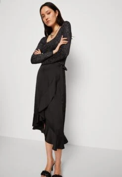 Vila Viellette Wrap - A-Lijn Rok - Black -Only Mode Winkel 3209b5841eb44681a71a590a8e6f8aa1
