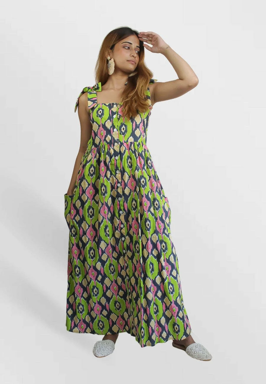 Bow - Maxi-Jurk - Green 1 Bow - Maxi-Jurk - Green