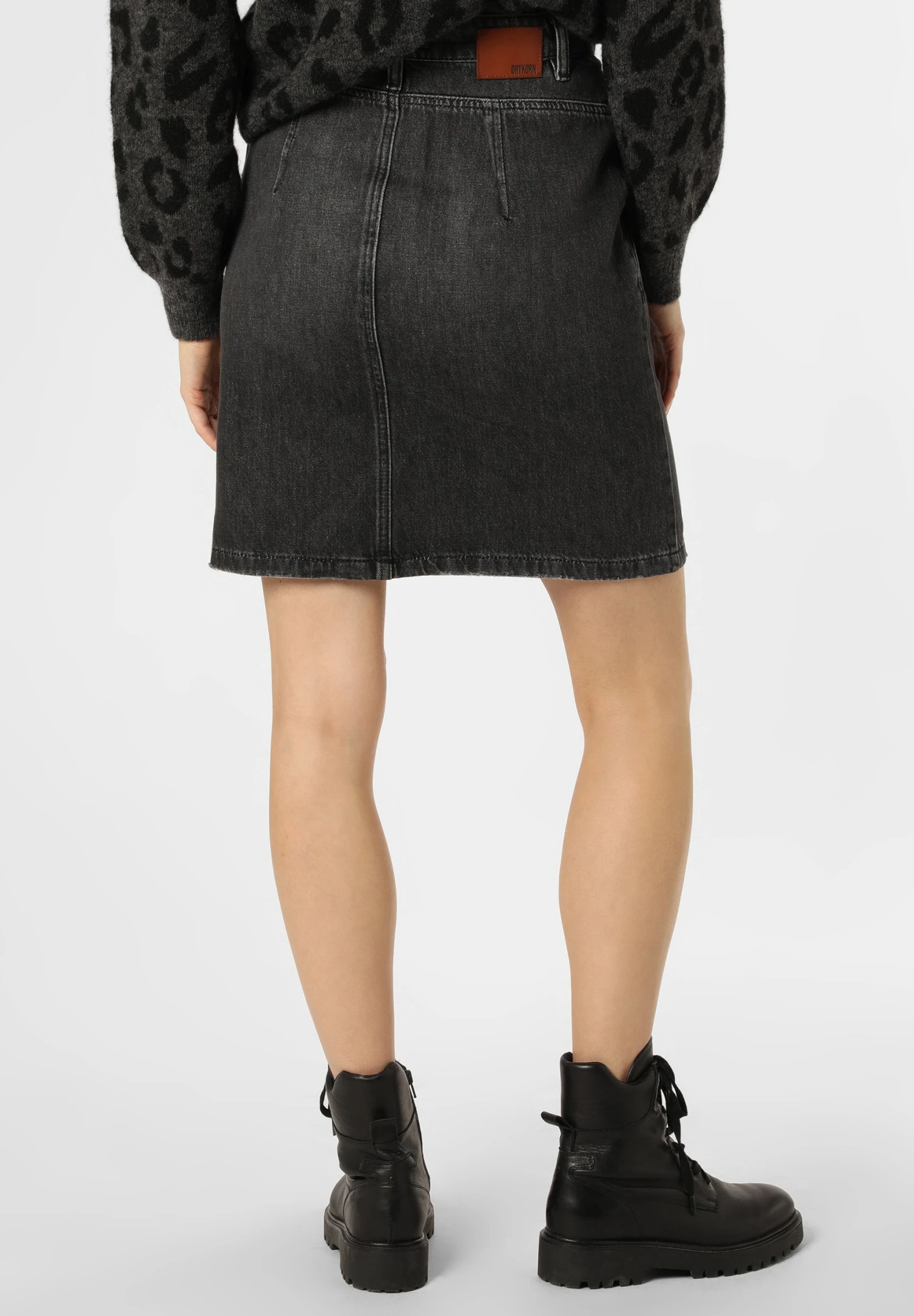 DRYKORN Rock Belou - A-Lijn Rok - Anthrazit 2 DRYKORN Rock Belou - A-Lijn Rok - Anthrazit - Afbeelding 2