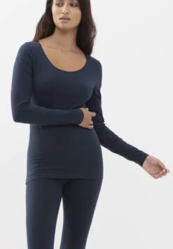 MEY Langarm Serie Cotton Pure - Hemd - Night Blue