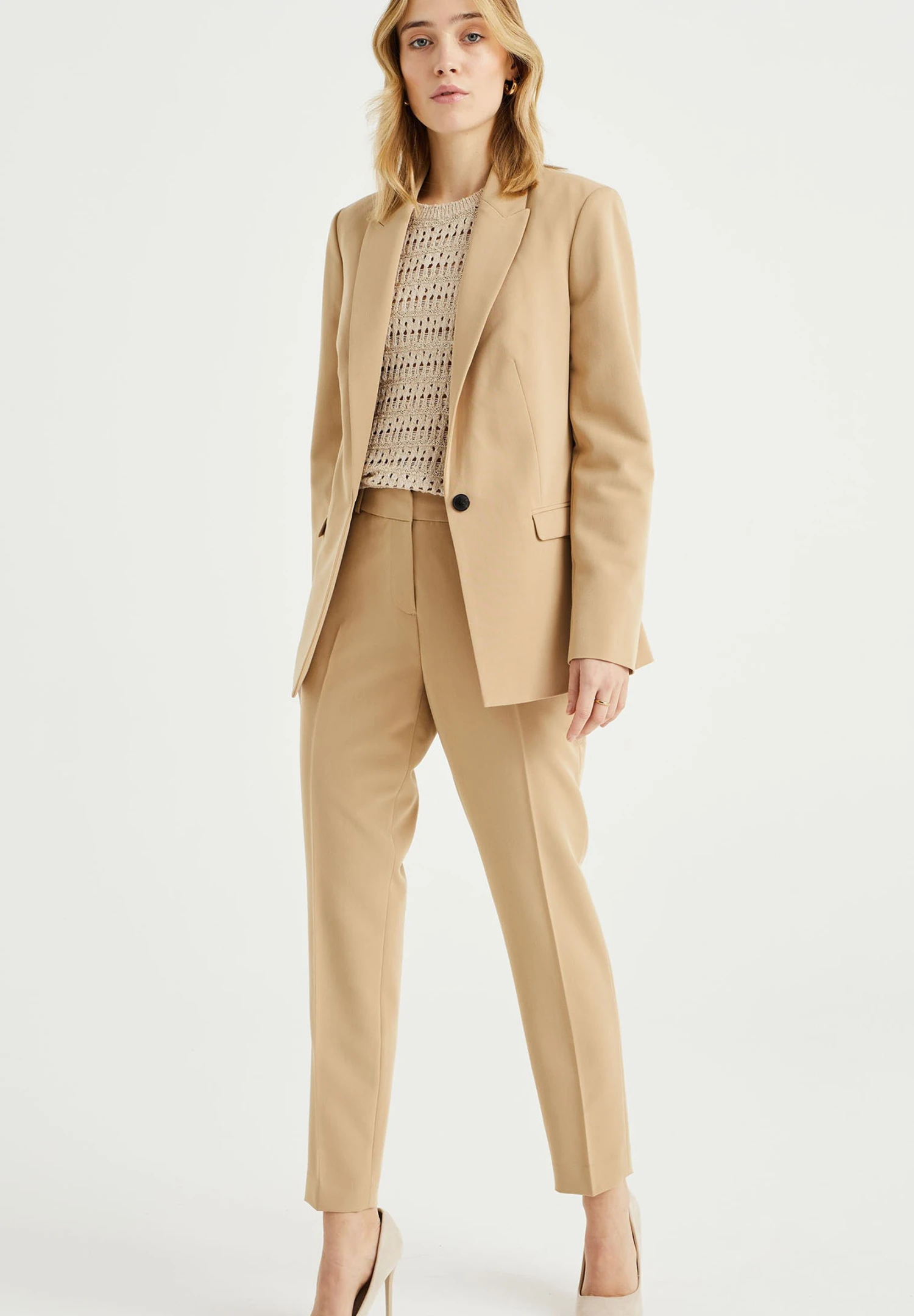 WE FASHION Slim Fit - Chino - Beige 2 WE FASHION Slim Fit - Chino - Beige - Afbeelding 2