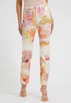 Guess Blumenprint - Slim Fit Jeans - Mehrfarbe Rose