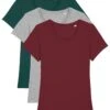 3Er Pack Expresser Basic - T-Shirt Basic - Glazed Green Heather Grey Burgundy