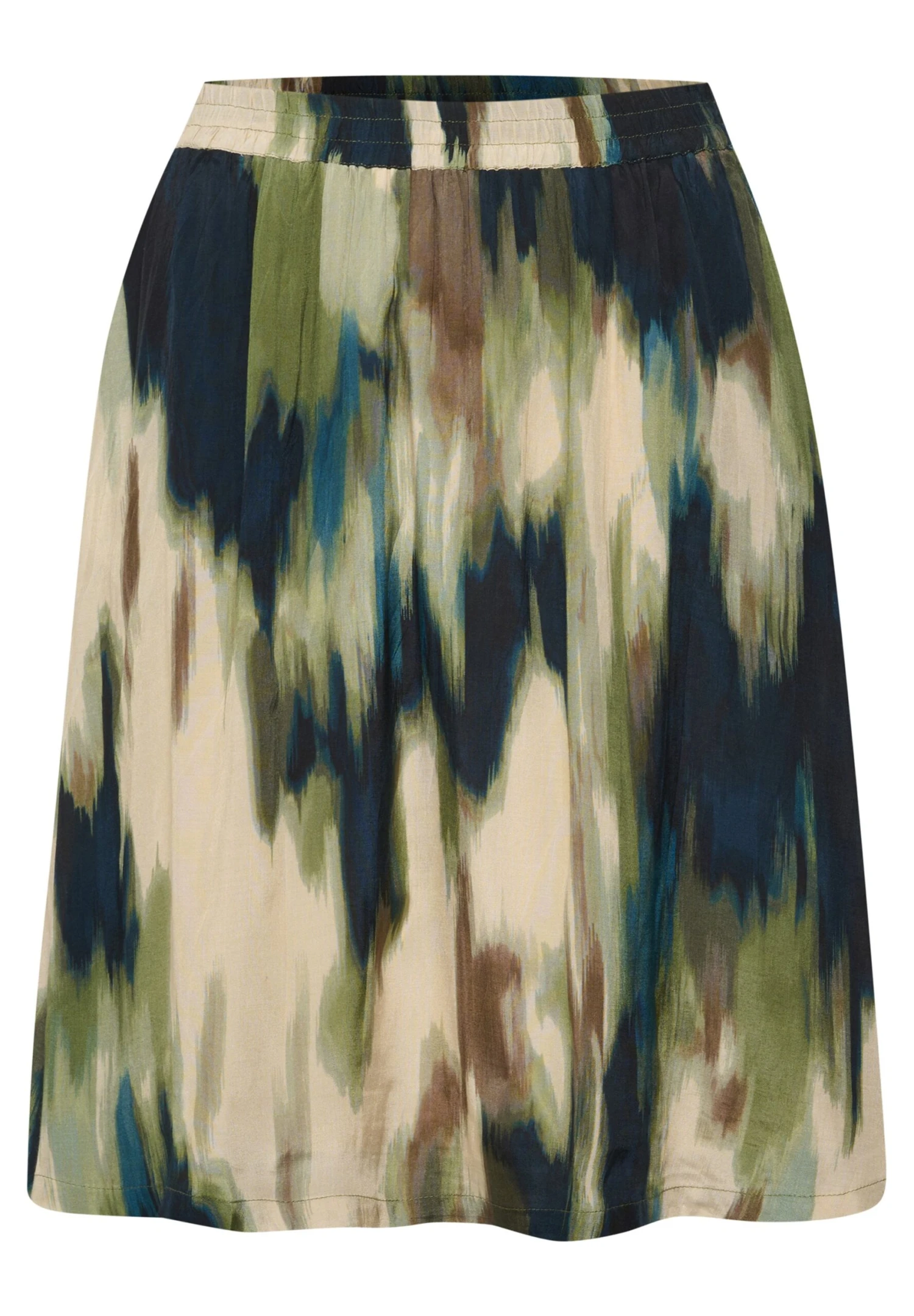 Kaffe Kadrylia - A-Lijn Rok - Green/Brown Faded Graphic 5 Kaffe Kadrylia - A-Lijn Rok - Green/Brown Faded Graphic - Afbeelding 5