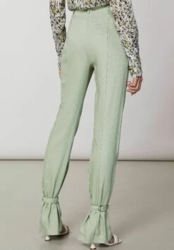 Patrizia Pepe Tie Adorned Twill - Broek - Fresh Sage Green -Only Mode Winkel 35a509eb35dc492e800fb5038fd5698b