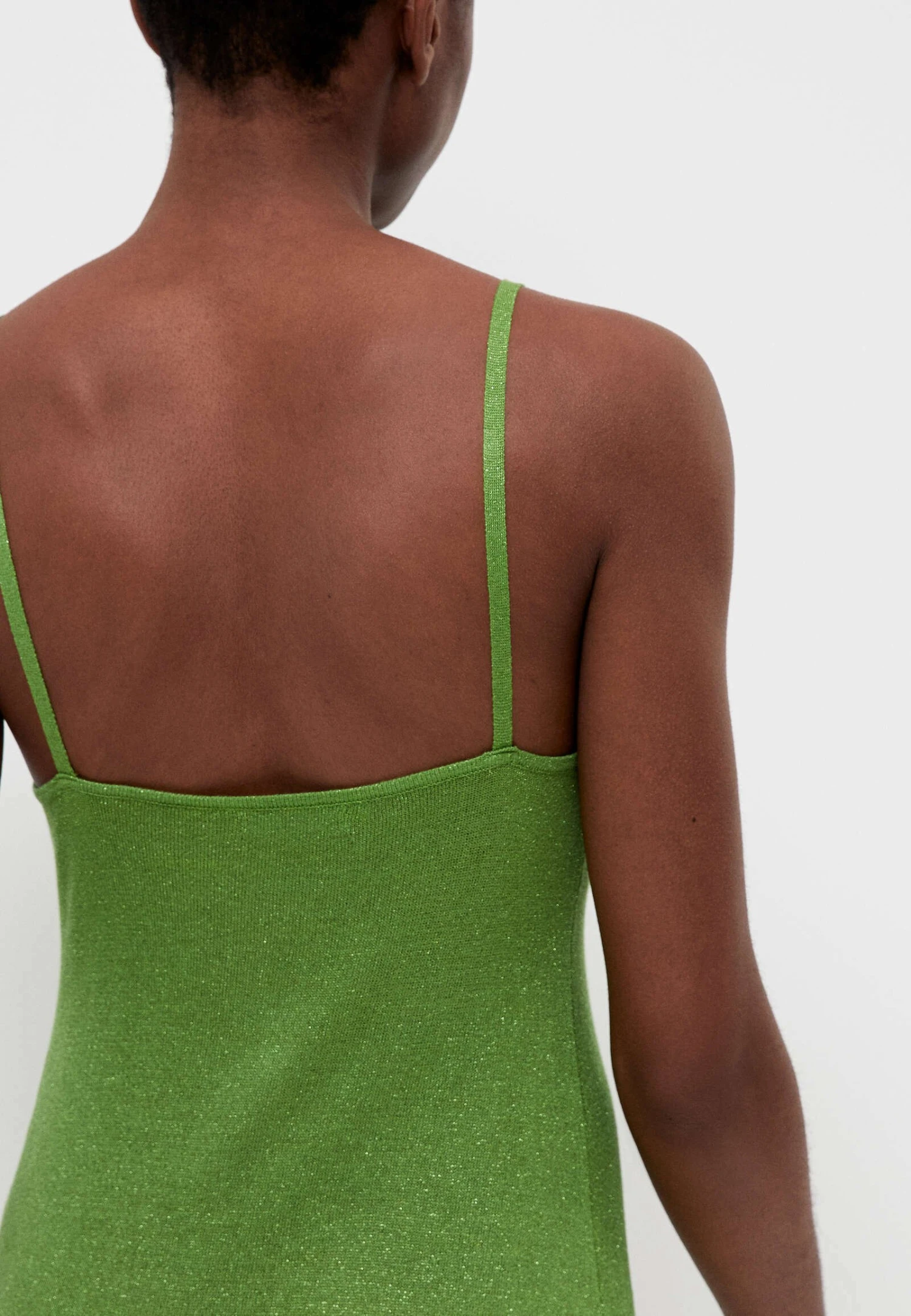Oysho Shiny Strappy- Gebreide Jurk - Green 5 Oysho Shiny Strappy- Gebreide Jurk - Green - Afbeelding 5
