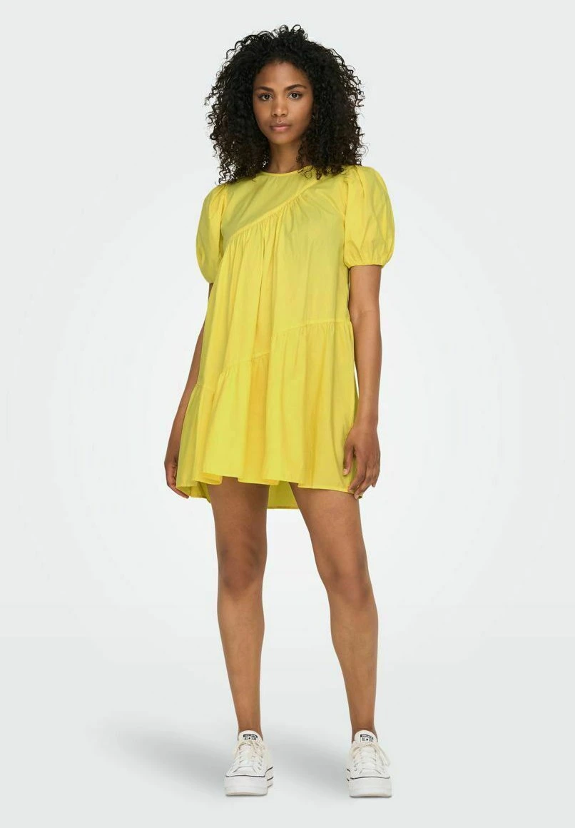 ONLY Mit Kurzen Ärmeln Einfarbiges - Jurk - Lemon Zest 1 ONLY Mit Kurzen Ärmeln Einfarbiges - Jurk - Lemon Zest