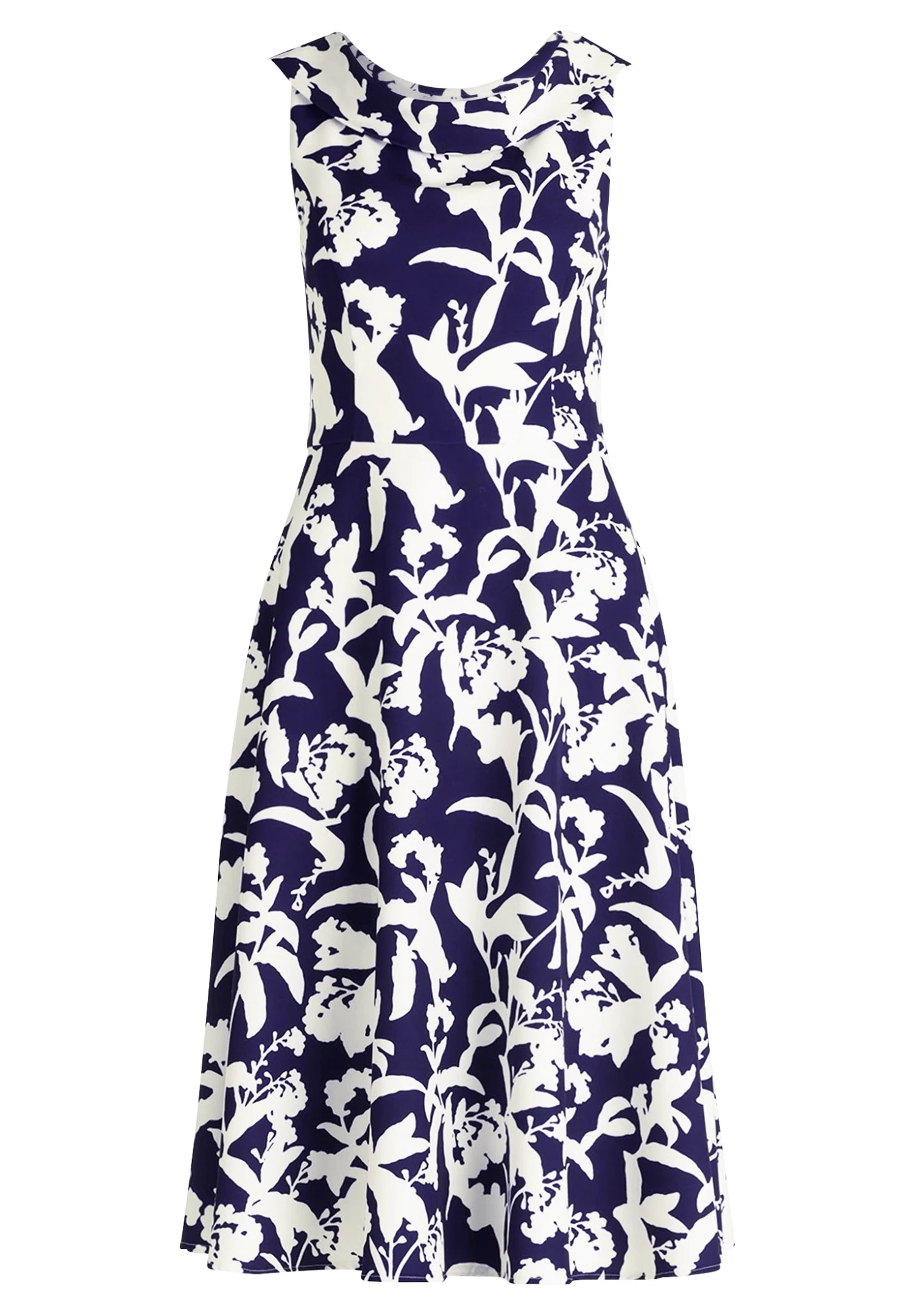 Vera Mont Mit Blumenprint - Jurk - Dark Blue White 8 Vera Mont Mit Blumenprint - Jurk - Dark Blue White - Afbeelding 8