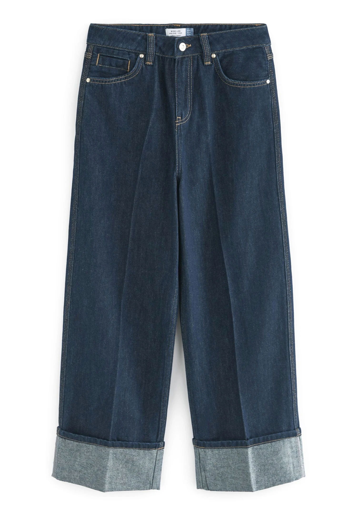 Next Turn Up Hem Cropped Wide Leg Standard - Flared Jeans - Rinse 5 Next Turn Up Hem Cropped Wide Leg Standard - Flared Jeans - Rinse - Afbeelding 5