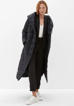 S.Oliver BLACK LABEL Langer Stepp Mit Kapuze - Winterjas - Grey Black -Only Mode Winkel 37a80f85de984c9291ade9147a52b4cc