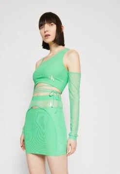 Calvin Klein Jeans Layered Skirt - Minirok - Laguna Green -Only Mode Winkel 38133c6b981b4b33aa8b8c8a76635b06
