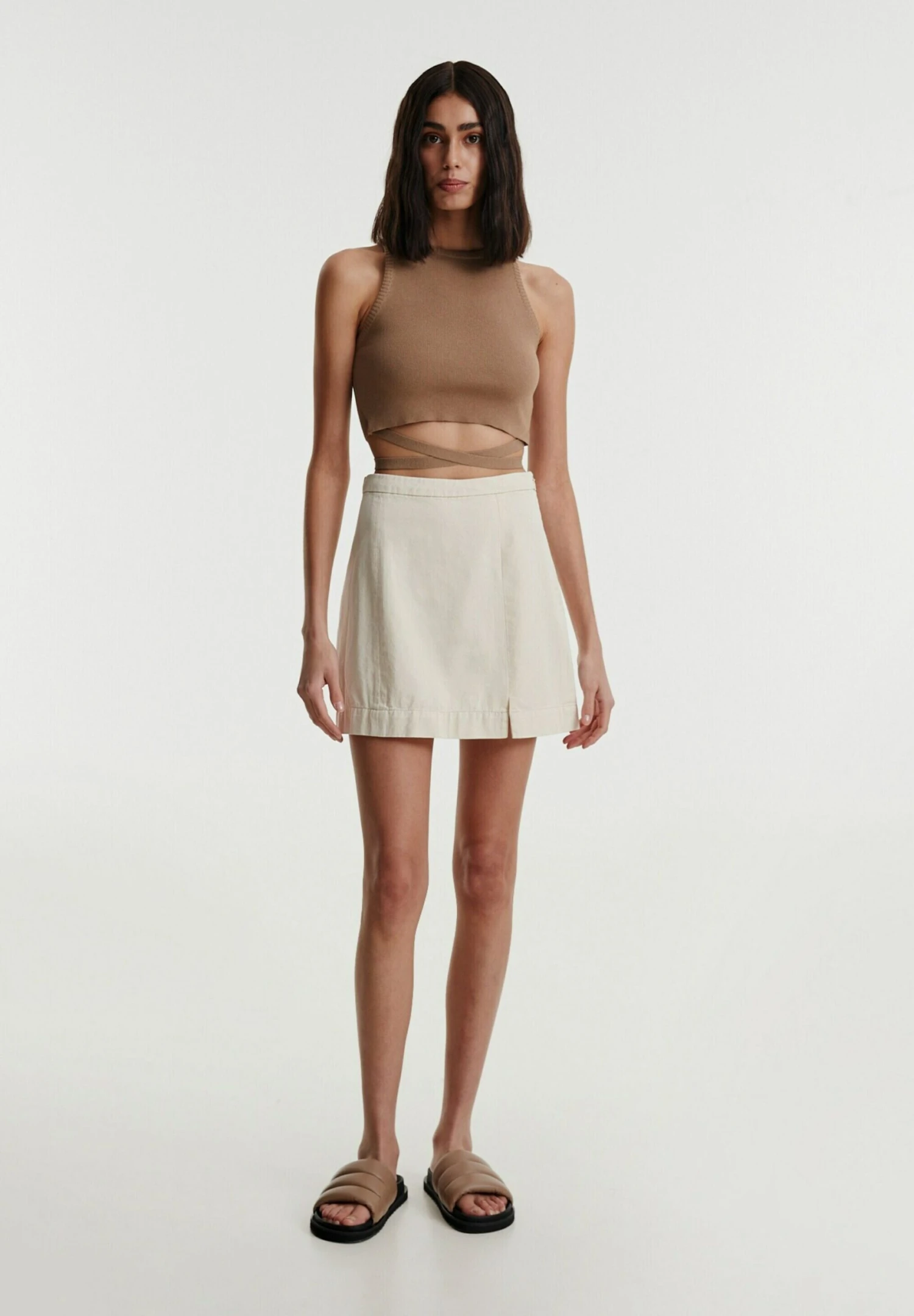 EDITED Novah - Minirok - Beige 2 EDITED Novah - Minirok - Beige - Afbeelding 2