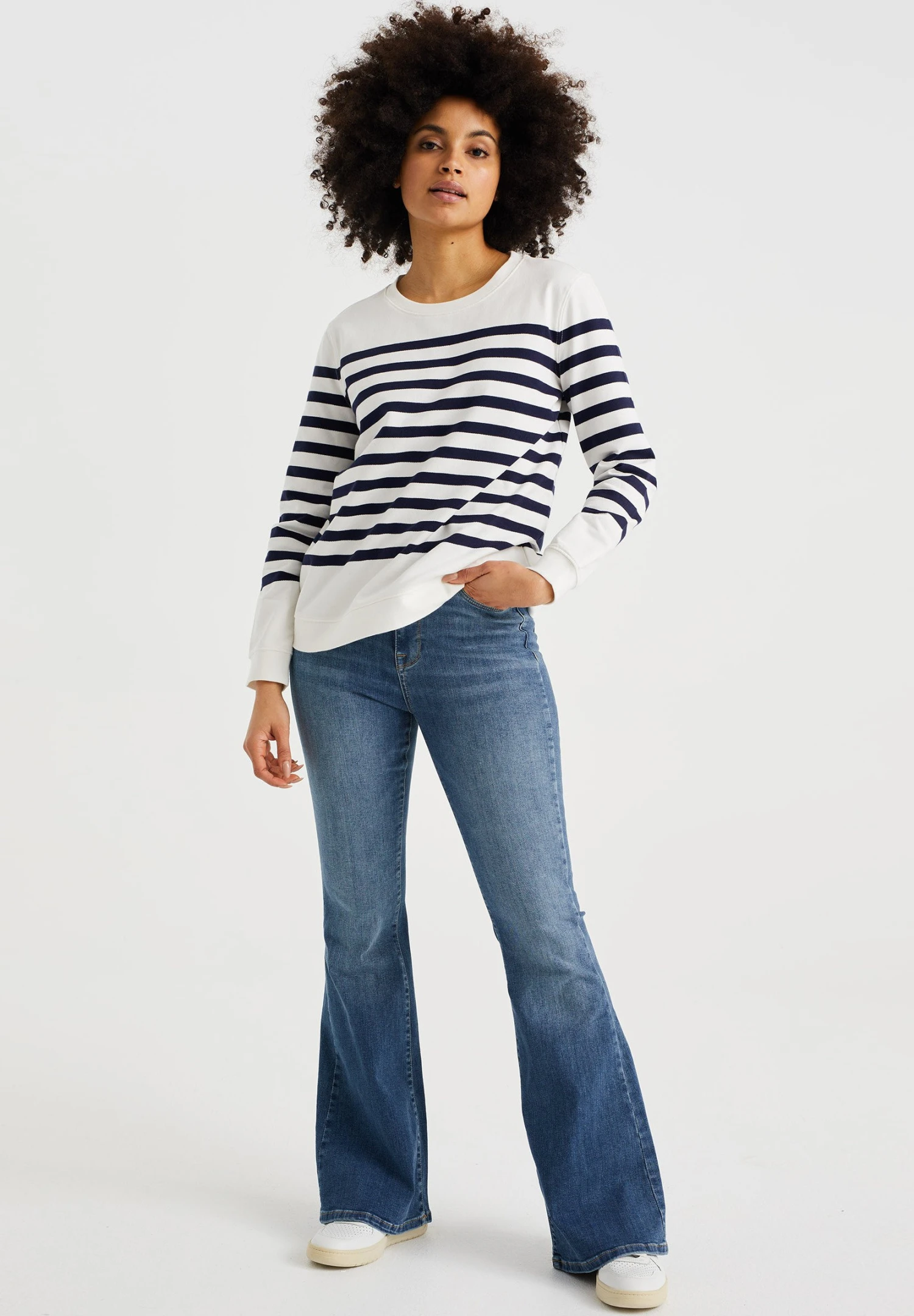 WE FASHION High Rise Met Comfort Stretch - Bootcut Jeans - Blue 2 WE FASHION High Rise Met Comfort Stretch - Bootcut Jeans - Blue - Afbeelding 2