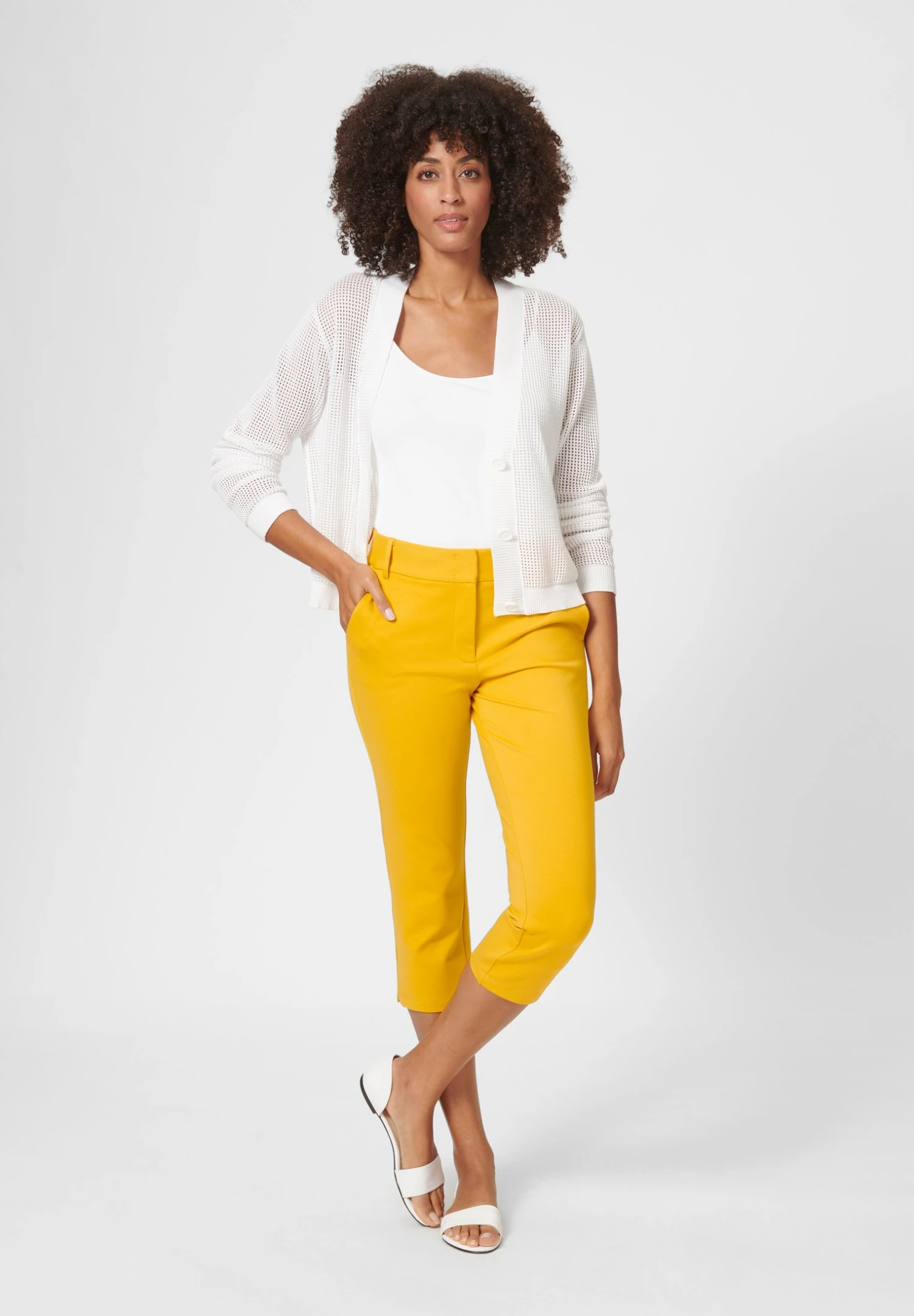 Capri - Broek - Senfgelb 2 Capri - Broek - Senfgelb - Afbeelding 2