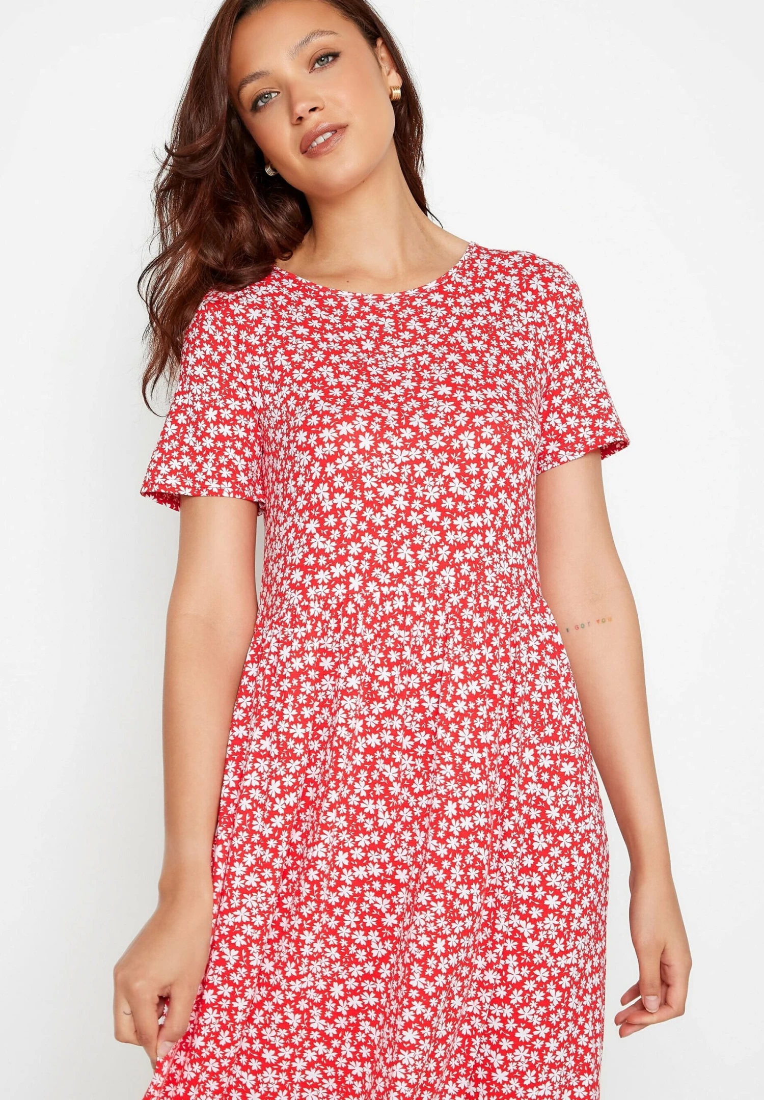 Ditsy Print - Maxi-Jurk - Red 3 Ditsy Print - Maxi-Jurk - Red - Afbeelding 3