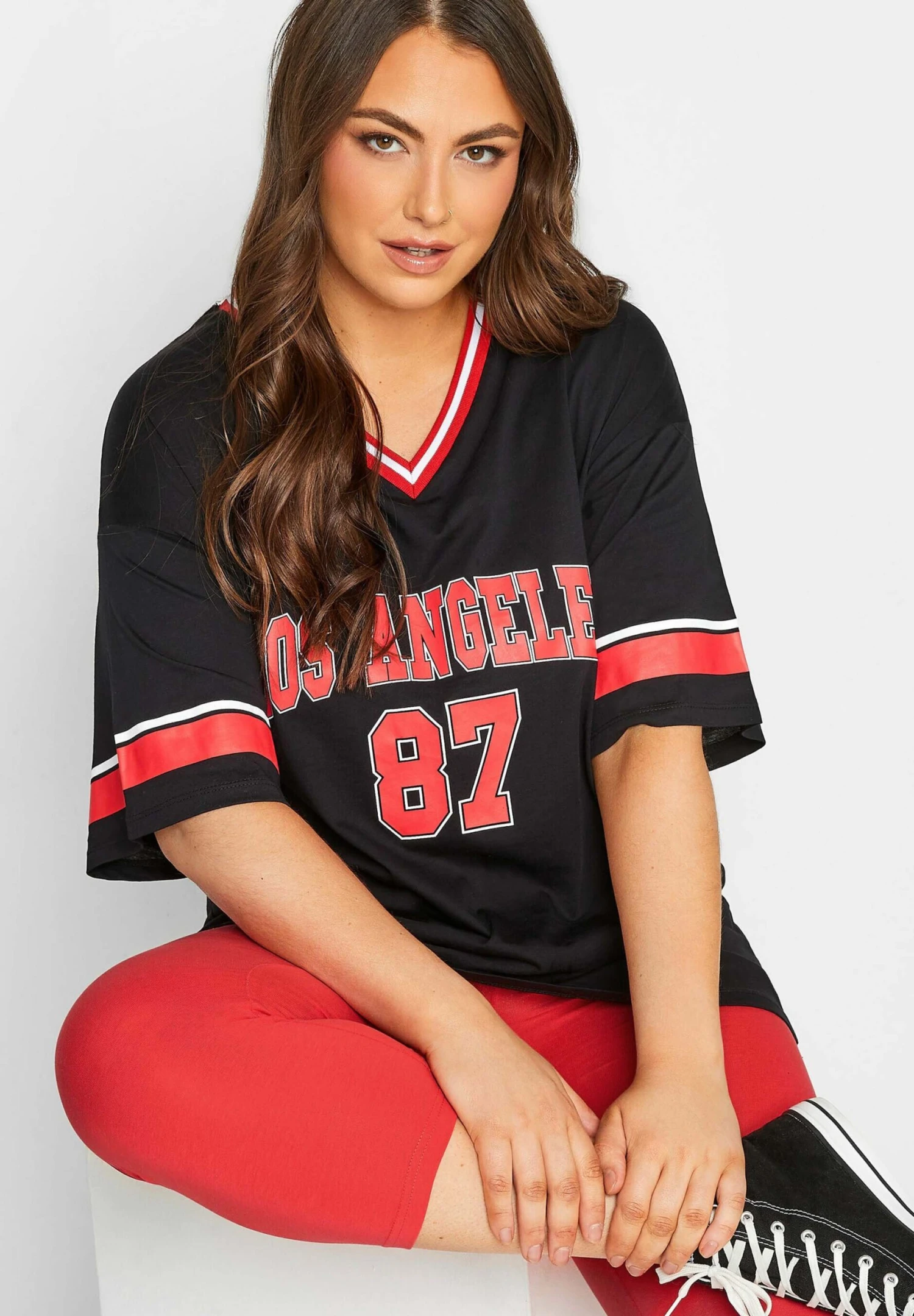 Cropped - Shorts - Red 3 Cropped - Shorts - Red - Afbeelding 3