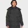 Allyssa Long Puffer Jacket - Halflange Jas - Black Jet