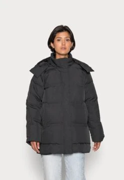 Allyssa Long Puffer Jacket - Halflange Jas - Black Jet