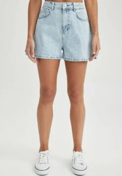 DeFacto Mom Fit - Jeansshort - Blue