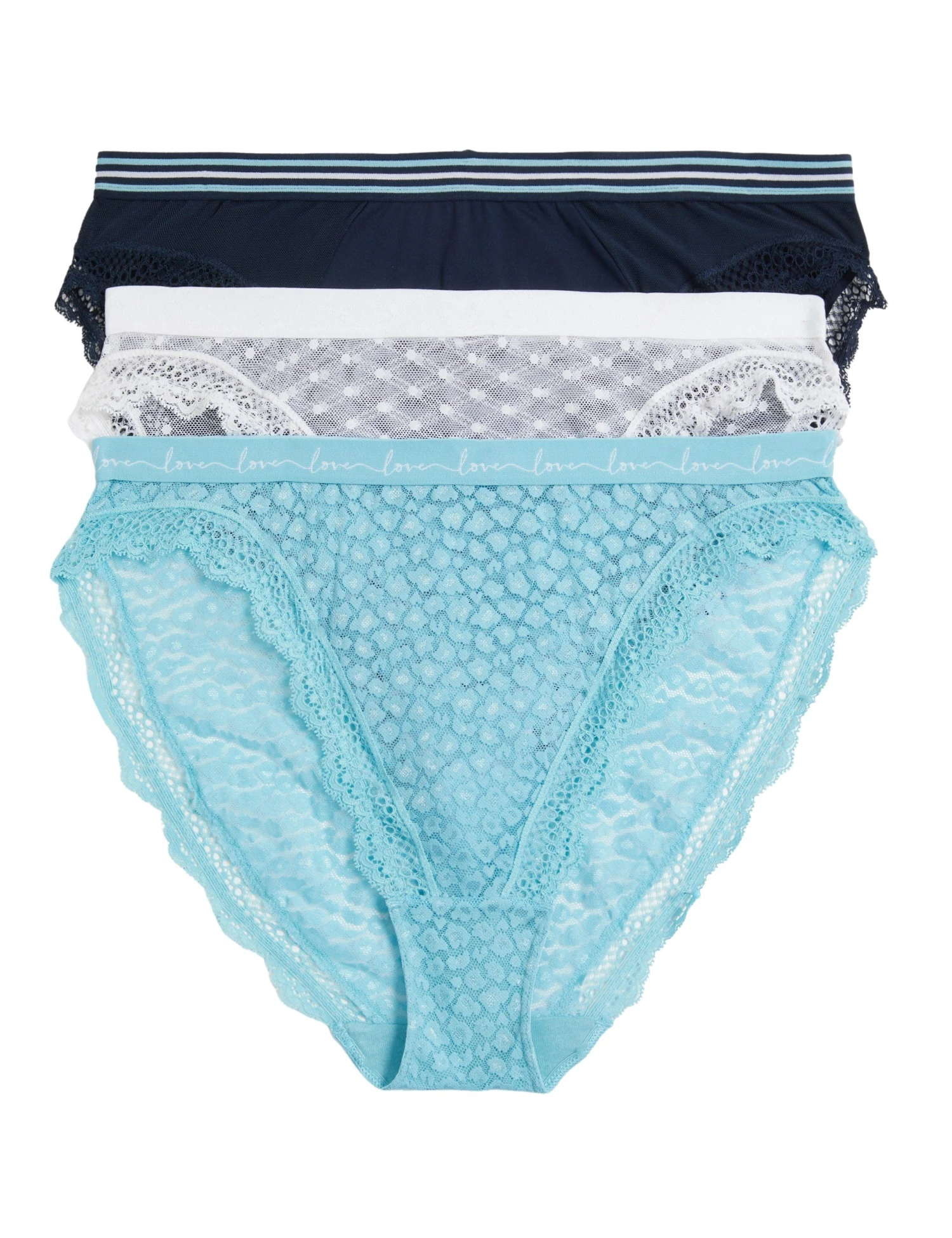 Marks & Spencer 3 Pack - Slip - BlackWhite Blue 3 Marks & Spencer 3 Pack - Slip - BlackWhite Blue - Afbeelding 3