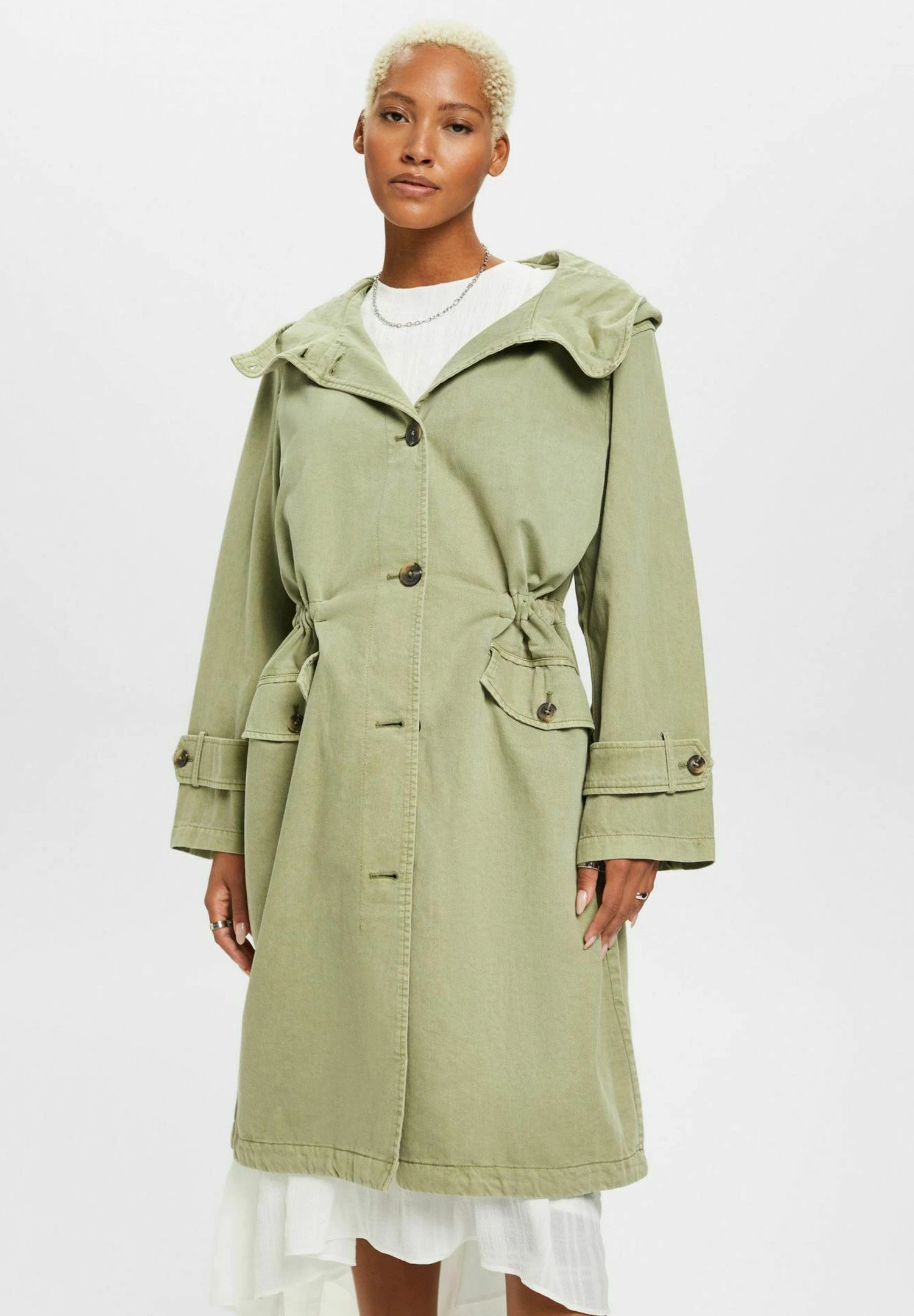 ESPRIT Mit Kordelzug In Der Taille - Parka - Light Khaki 1 ESPRIT Mit Kordelzug In Der Taille - Parka - Light Khaki