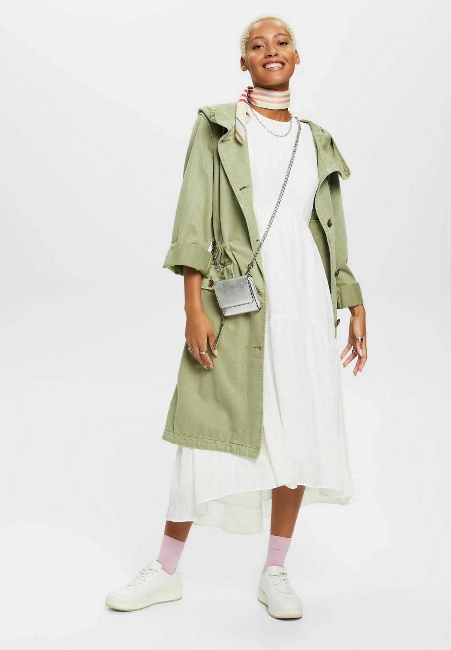 ESPRIT Mit Kordelzug In Der Taille - Parka - Light Khaki 2 ESPRIT Mit Kordelzug In Der Taille - Parka - Light Khaki - Afbeelding 2