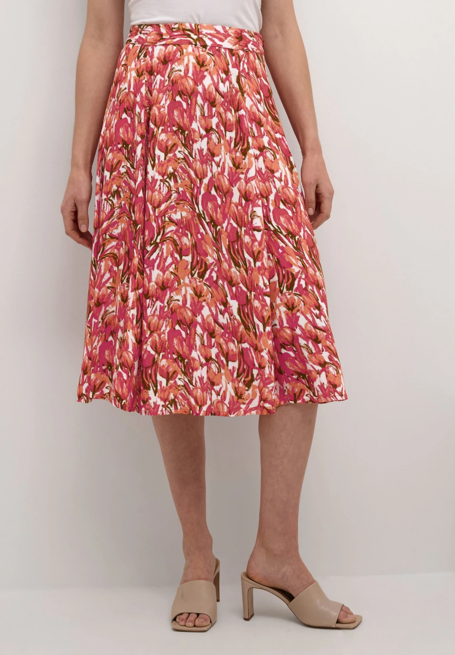 Kaffe Bpjosefine - A-Lijn Rok - Papaya Flower Print 3 Kaffe Bpjosefine - A-Lijn Rok - Papaya Flower Print - Afbeelding 3