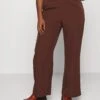 Pcbossy Wide Plain Pant - Broek - Chicory Coffee