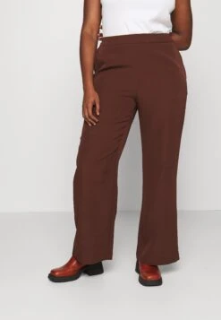 Pcbossy Wide Plain Pant - Broek - Chicory Coffee