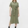 Object Objtilda Isabella Dress - Blousejurk - Deep Lichen Green
