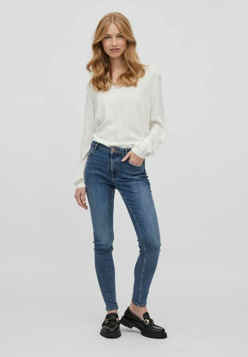 Vila Jeans Skinny Fit - Medium Blue Denim 2 Vila Jeans Skinny Fit - Medium Blue Denim - Afbeelding 2