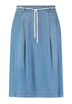 Gerry Weber Weit AusgestellterMit Kordelban - A-Lijn Rok - Blau Denim Mit Use -Only Mode Winkel 404eda2ffaa840919a90a434888e4c29