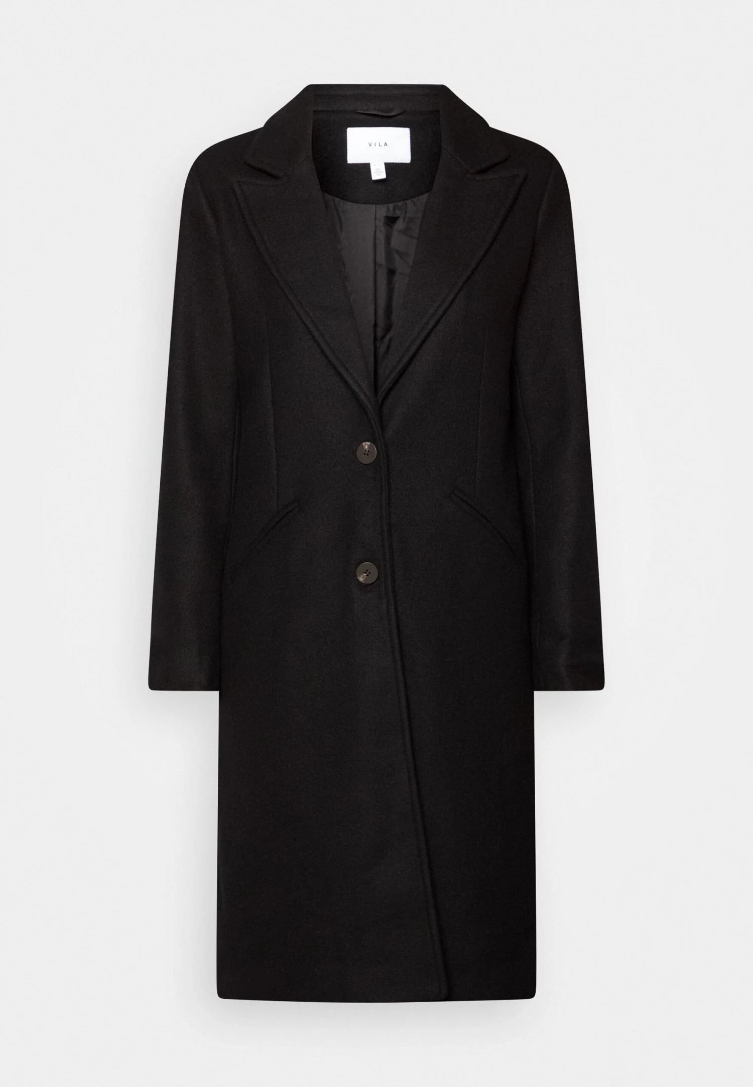Vila Vivalji Long Coat - Mantel - Black 5 Vila Vivalji Long Coat - Mantel - Black - Afbeelding 5