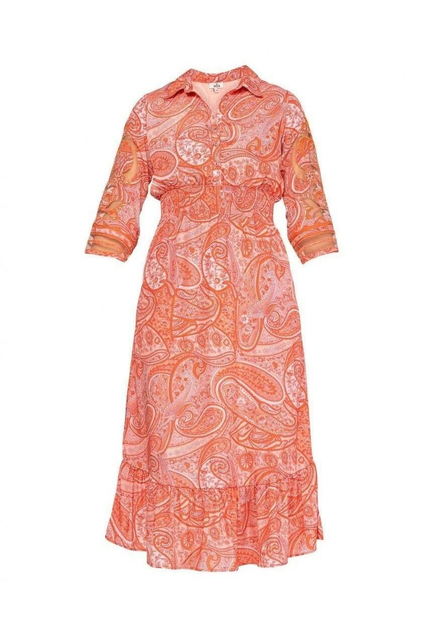 Midi De Cuello Solapa - Blousejurk - Coral 6 Midi De Cuello Solapa - Blousejurk - Coral - Afbeelding 6