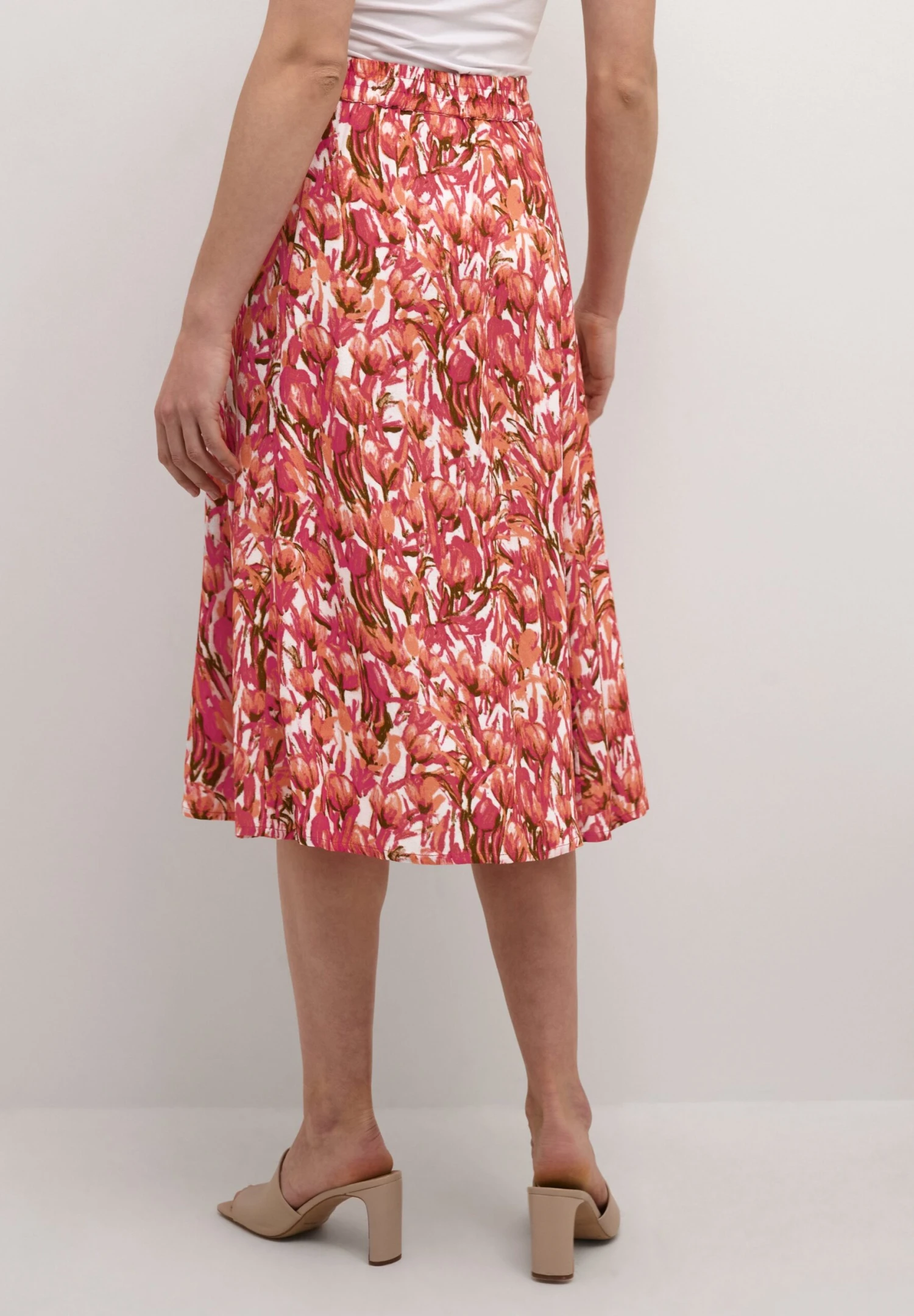 Kaffe Bpjosefine - A-Lijn Rok - Papaya Flower Print 2 Kaffe Bpjosefine - A-Lijn Rok - Papaya Flower Print - Afbeelding 2