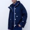 ADOLFO DOMINGUEZ Parka - Navy Blue