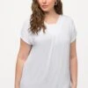 Ulla Popken T-Shirt Basic - Blanc Neige