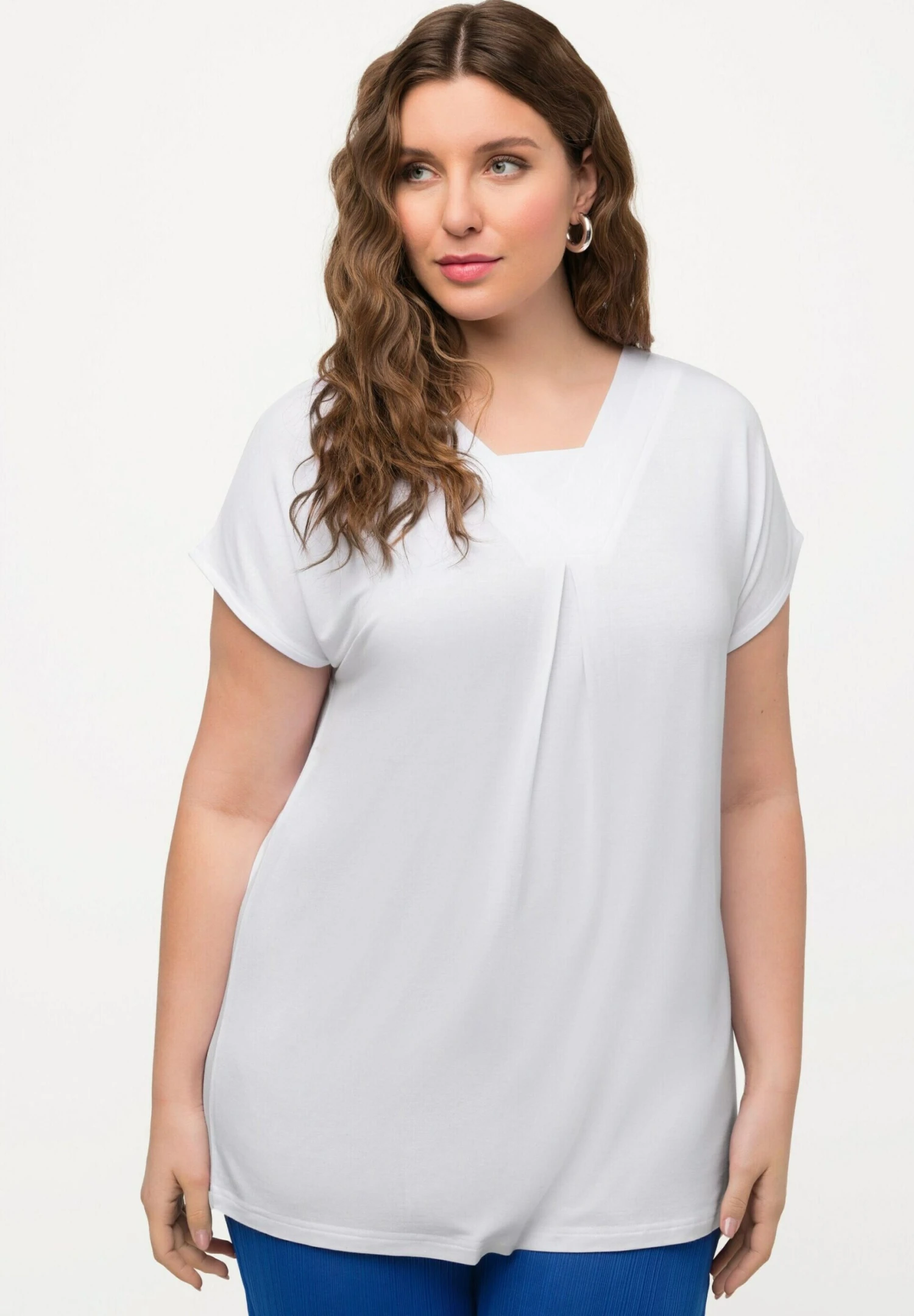 Ulla Popken T-Shirt Basic - Blanc Neige 1 Ulla Popken T-Shirt Basic - Blanc Neige