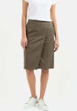 Camel Active Mit Vorderen Schlitz - Wikkelrok - Pine Olive