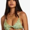 RVCA Fine Lines Shimmer De Croisé Dans Le Dos Coupe- Bikinitop - Seafoam
