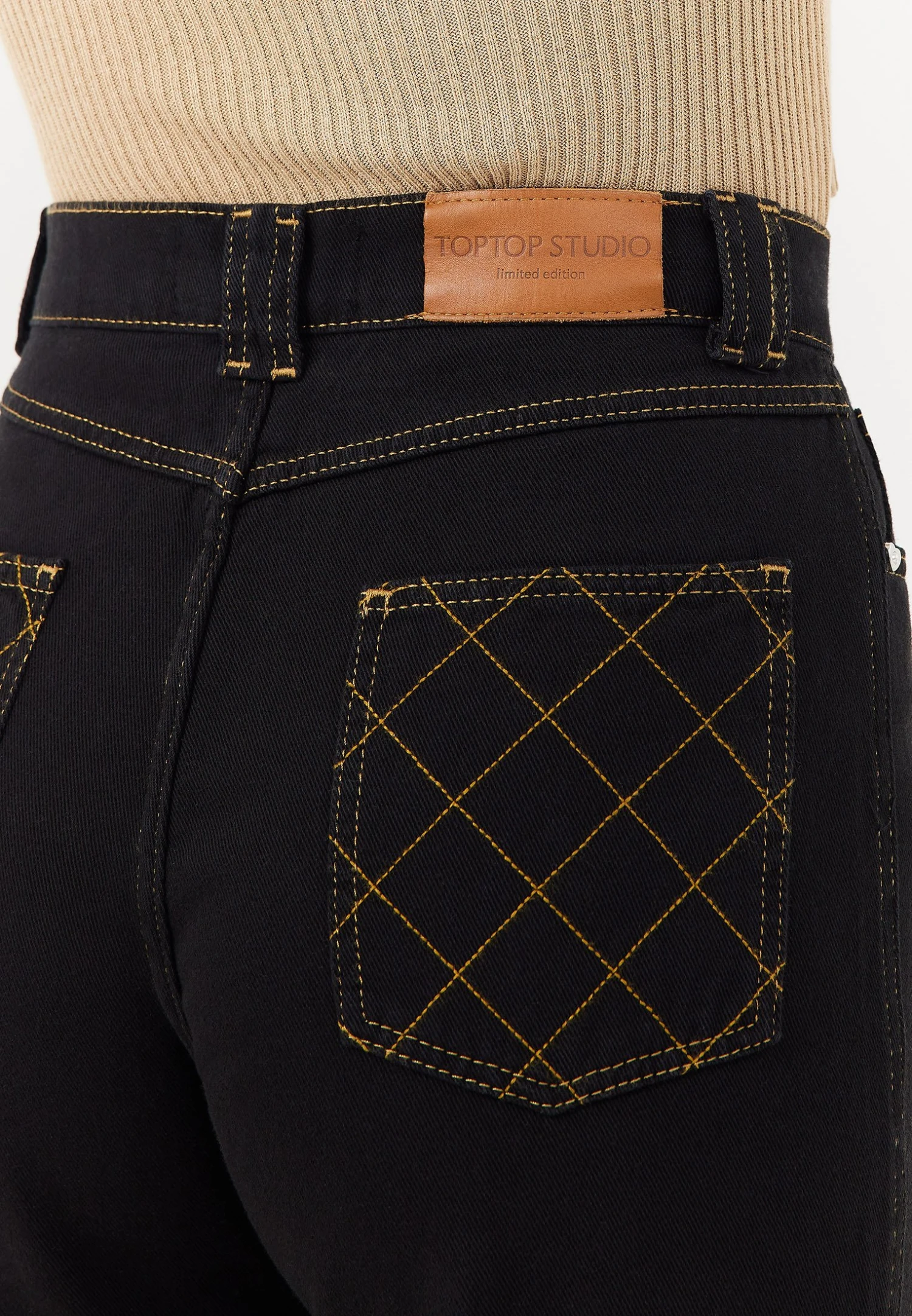 Flared Jeans - Beige 6 Flared Jeans - Beige - Afbeelding 6