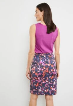 Gerry Weber Kurz Gemusterter - Jeansrok - Blau/Lila/Pink Druck 8 Gerry Weber Kurz Gemusterter - Jeansrok - Blau/Lila/Pink Druck -Only Mode Winkel 44aec07718a4408d901b13e806ee30c8