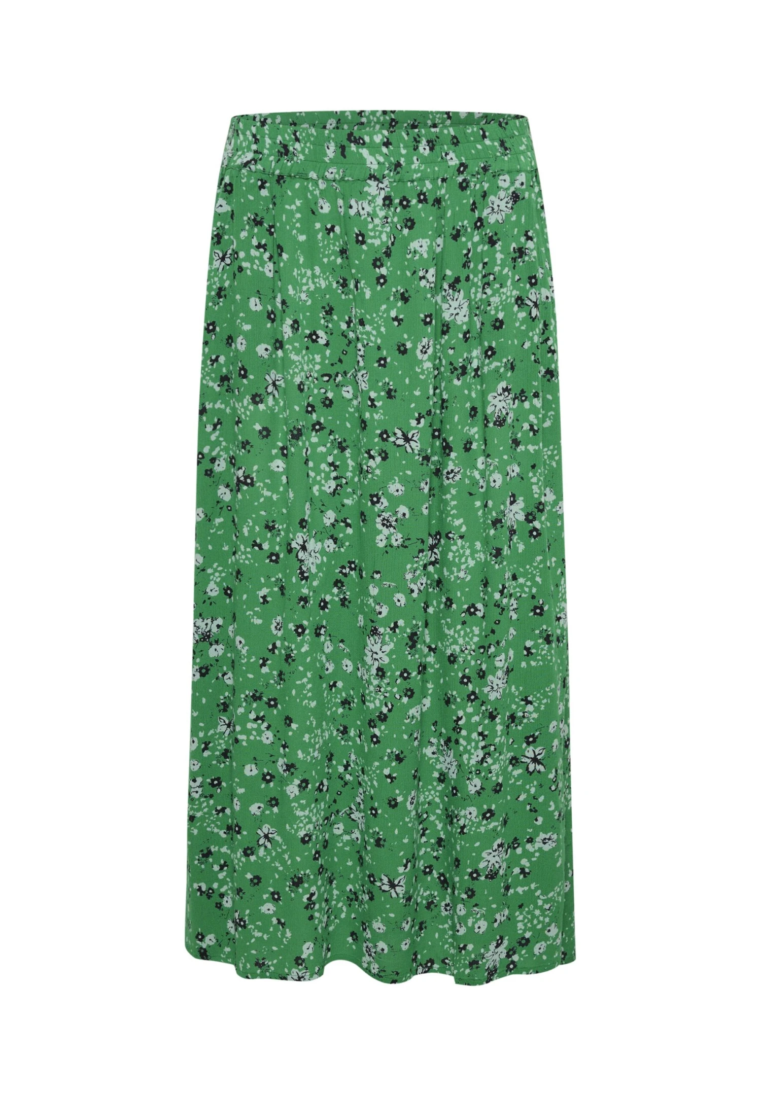 Kaffe Kavilia Amber - Maxirok - Bright Green Black Flower 3 Kaffe Kavilia Amber - Maxirok - Bright Green Black Flower - Afbeelding 3