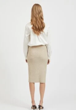 Vila Viril Pencil Skirt - Kokerrok - Natural Melange -Only Mode Winkel 450edf1477024fb8afebe98e0261a225