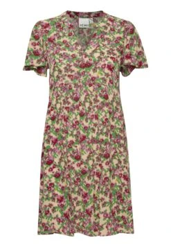 ICHI Ihmarrakech- Jurk - Structured Flower Mix1 -Only Mode Winkel 4542feba1e624a40af37a9f345f62b8c